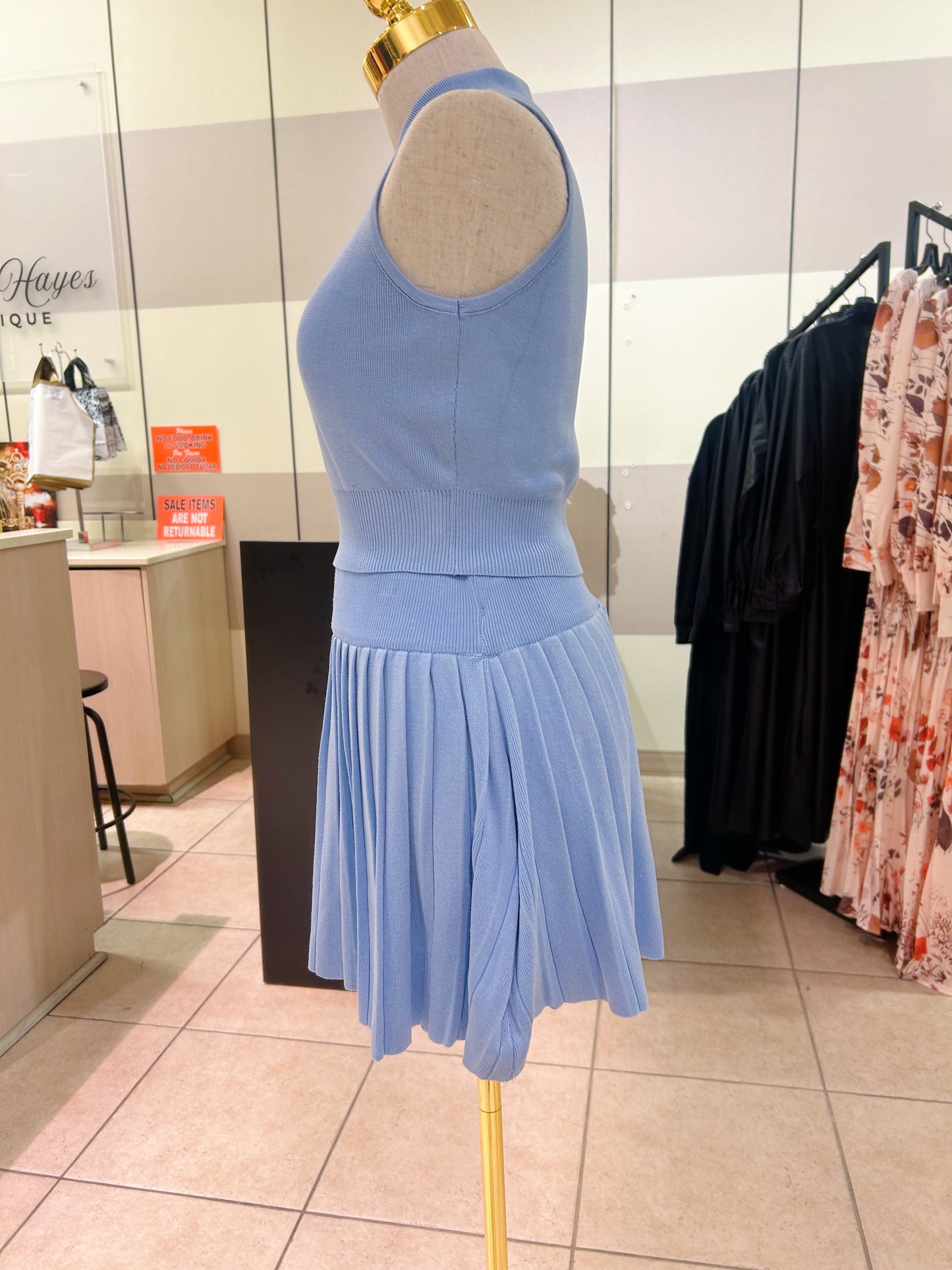 Sleeveless Tennis Skirt set
