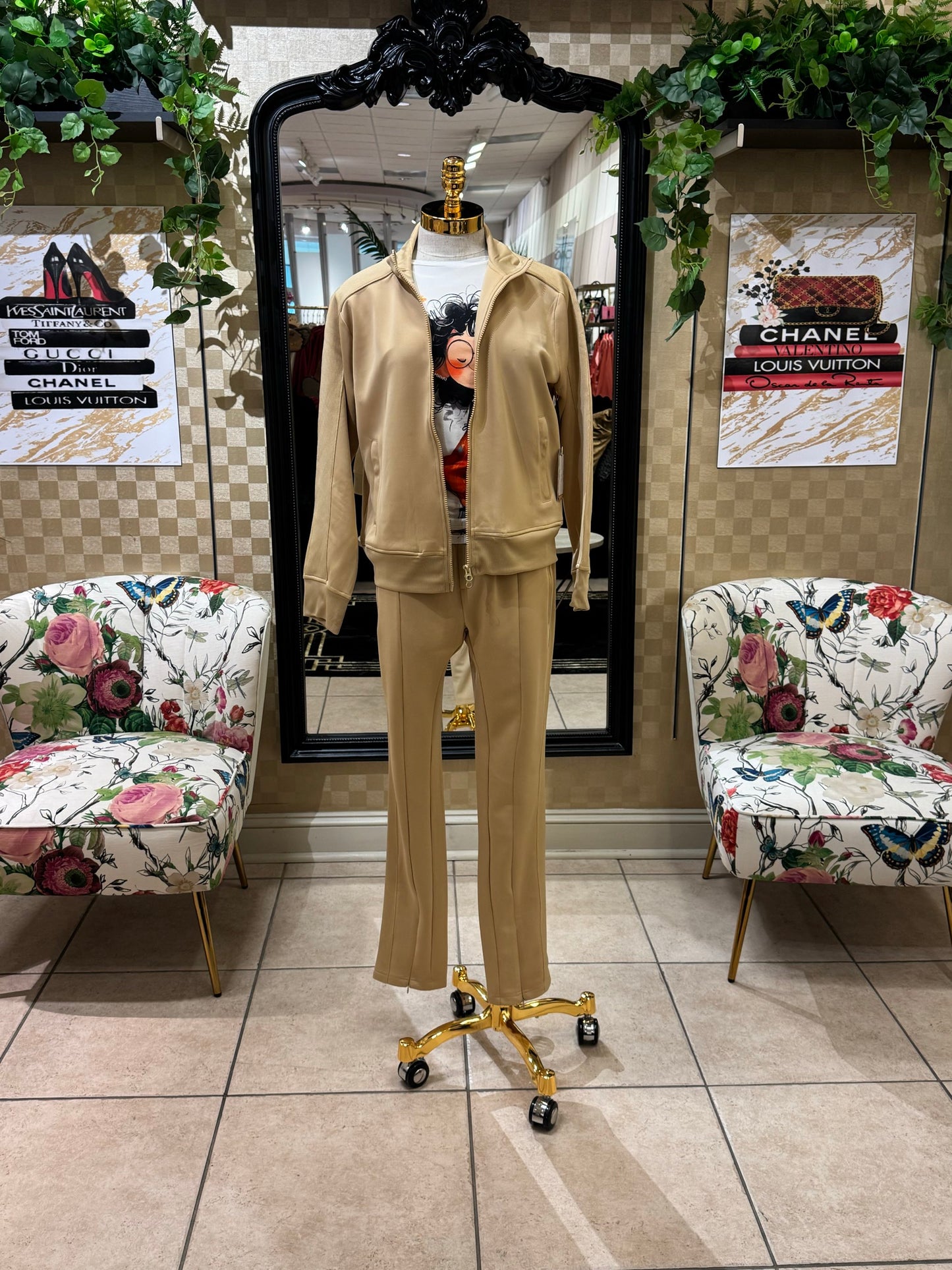 Beige Athleisure Wear