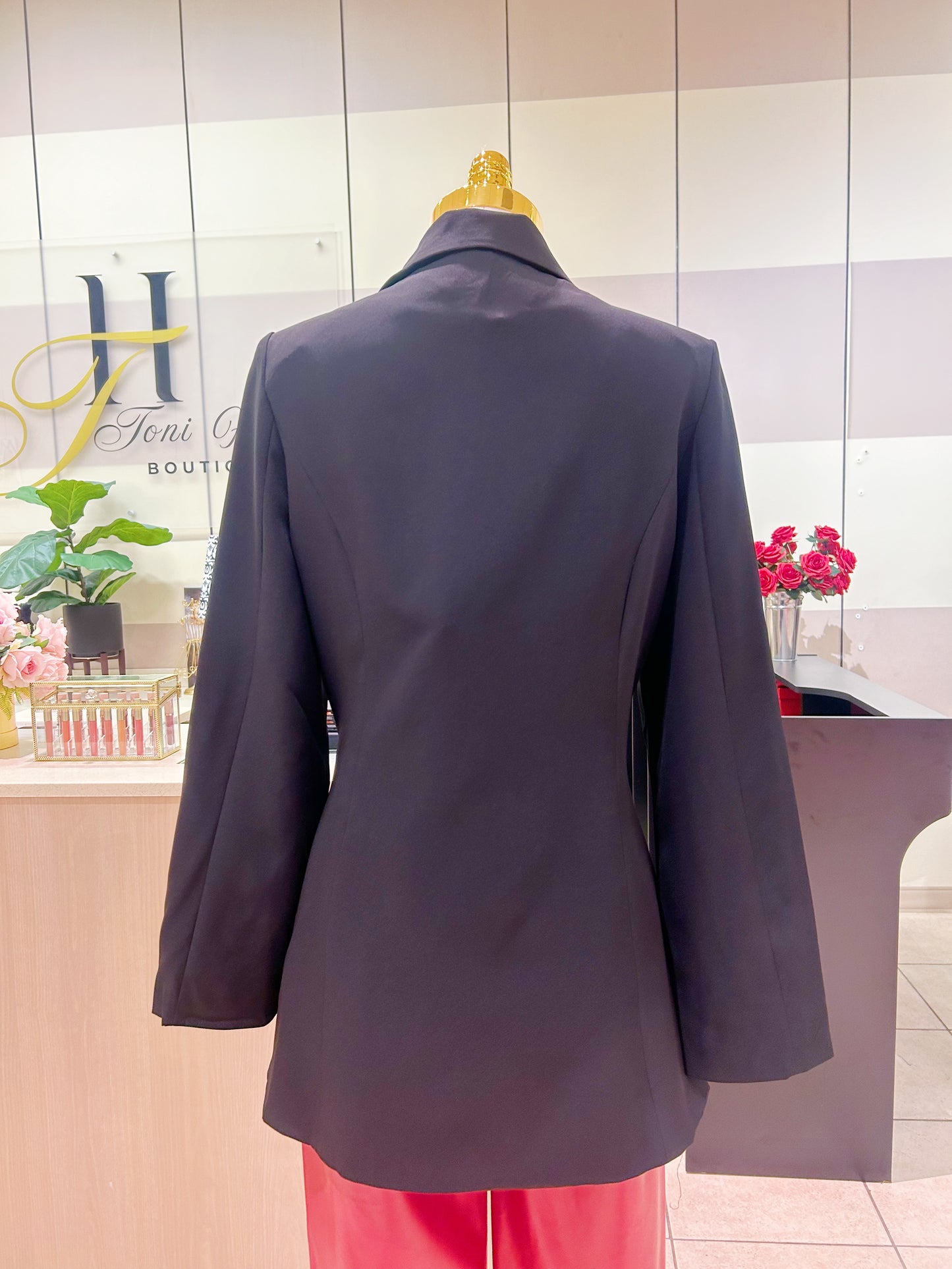Pearl Blazer and Bustier Set