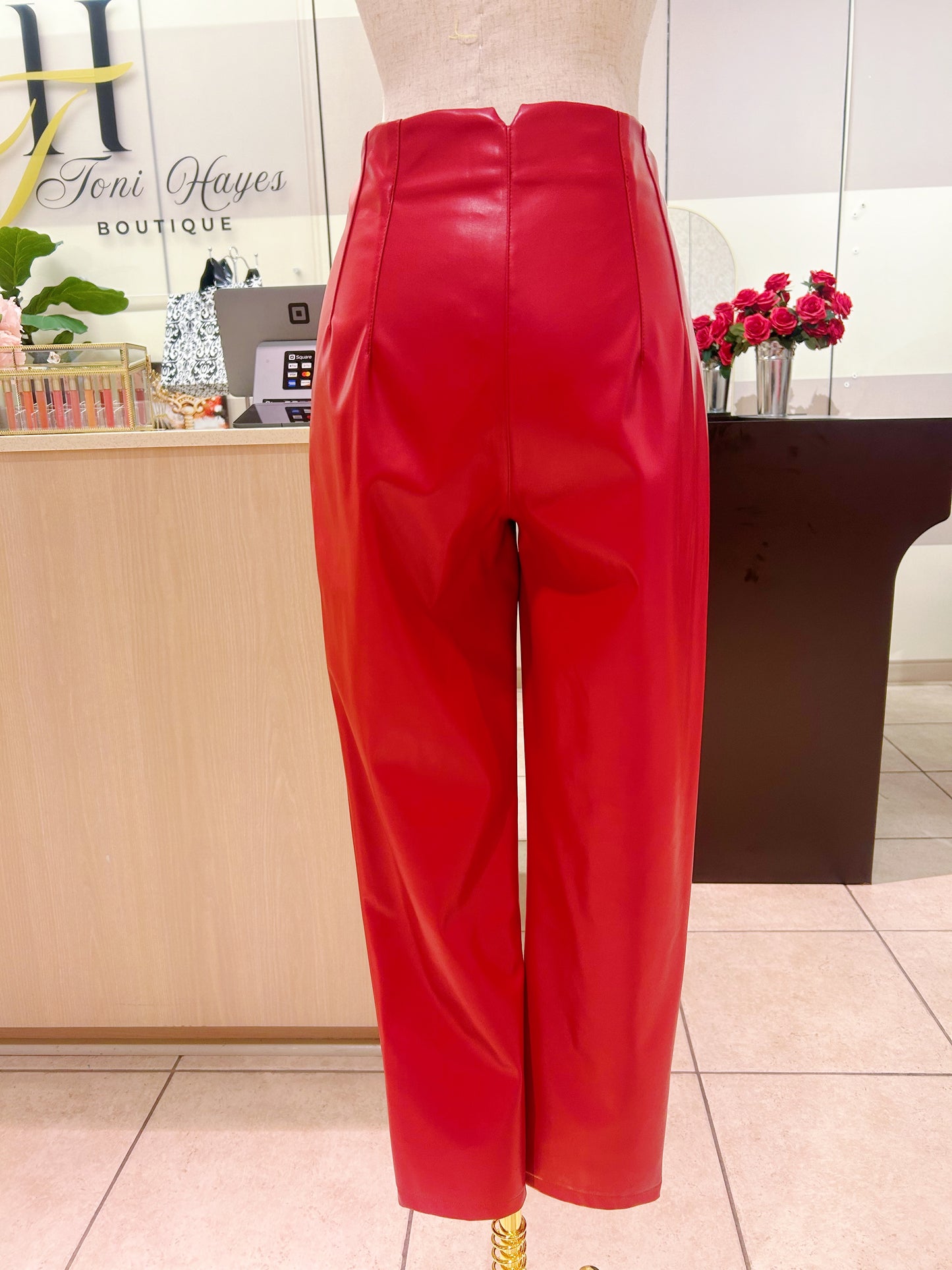 Red Leather Pants