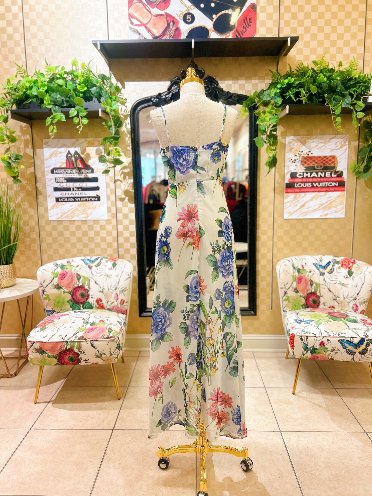 White Floral Dress