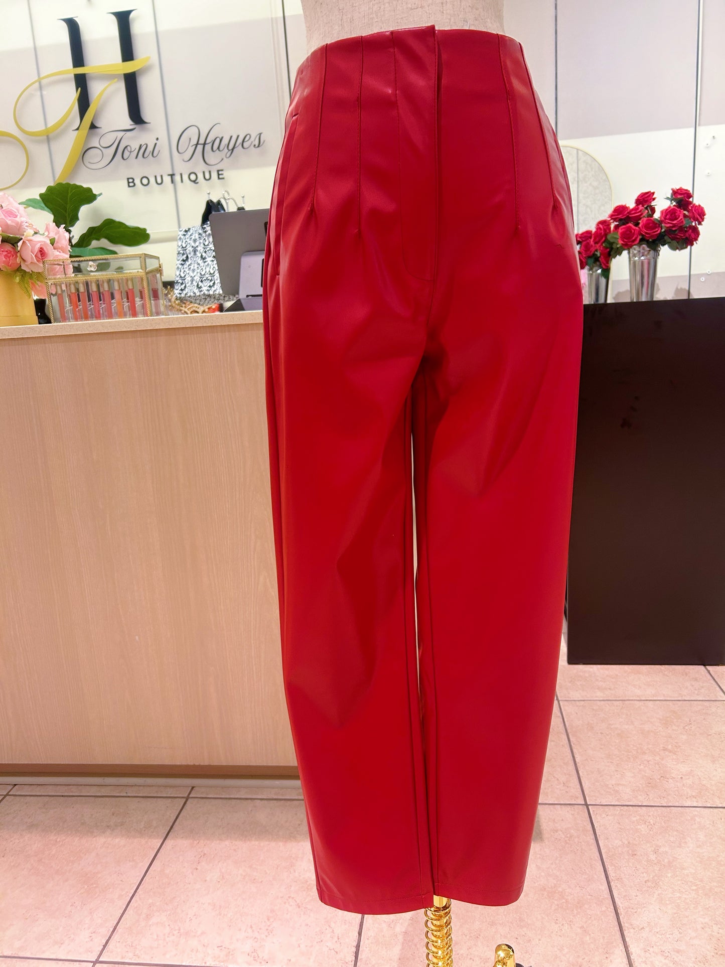Red Leather Pants