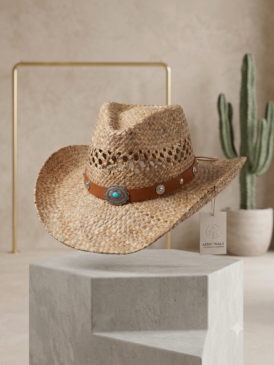 Womens Straw Cowgirl Hat