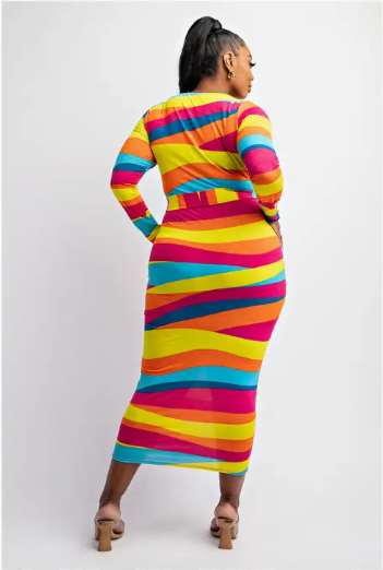 Color Splash Bodycon Dress