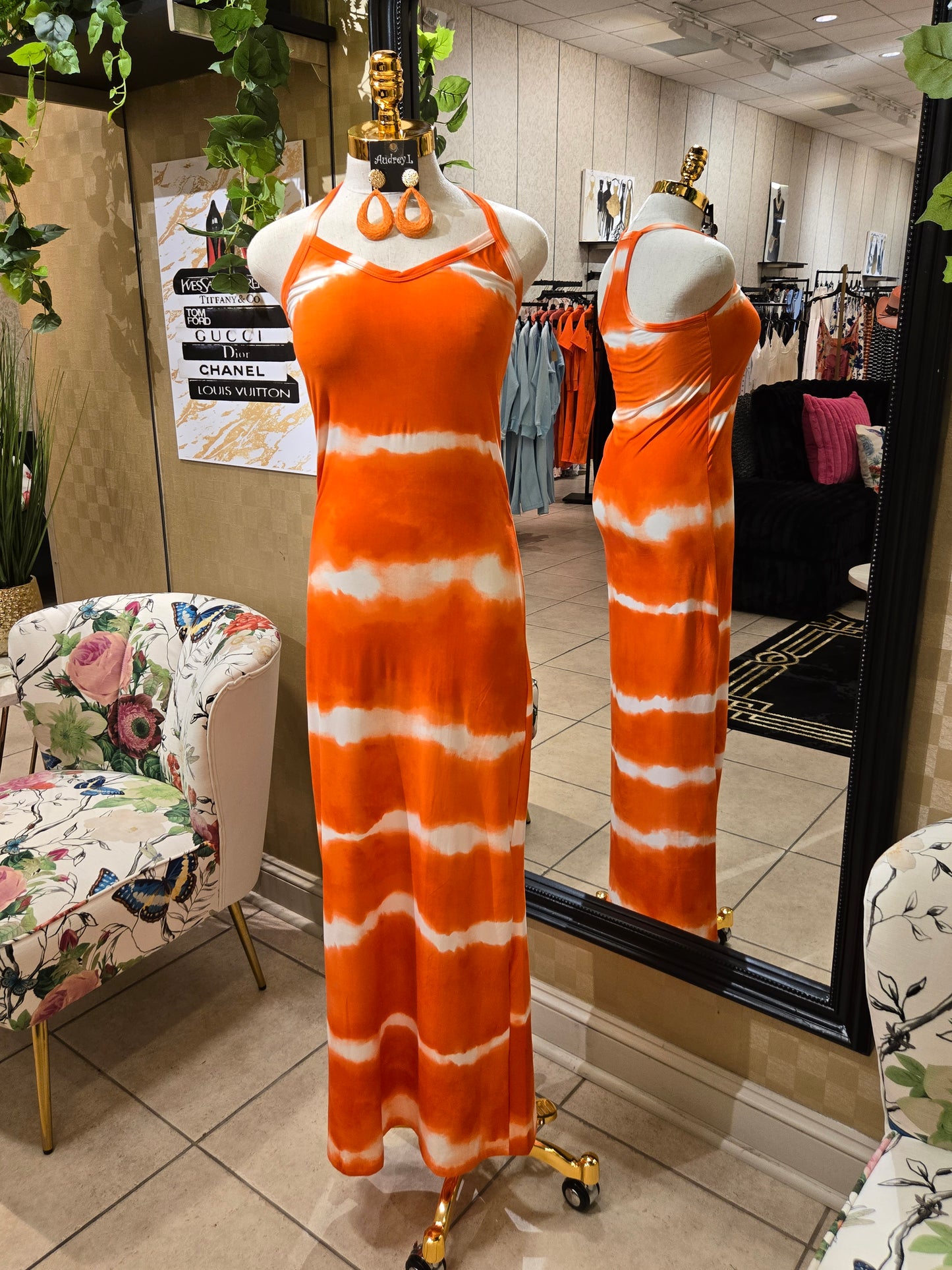 Summer Tie-Dye Yellow Dress