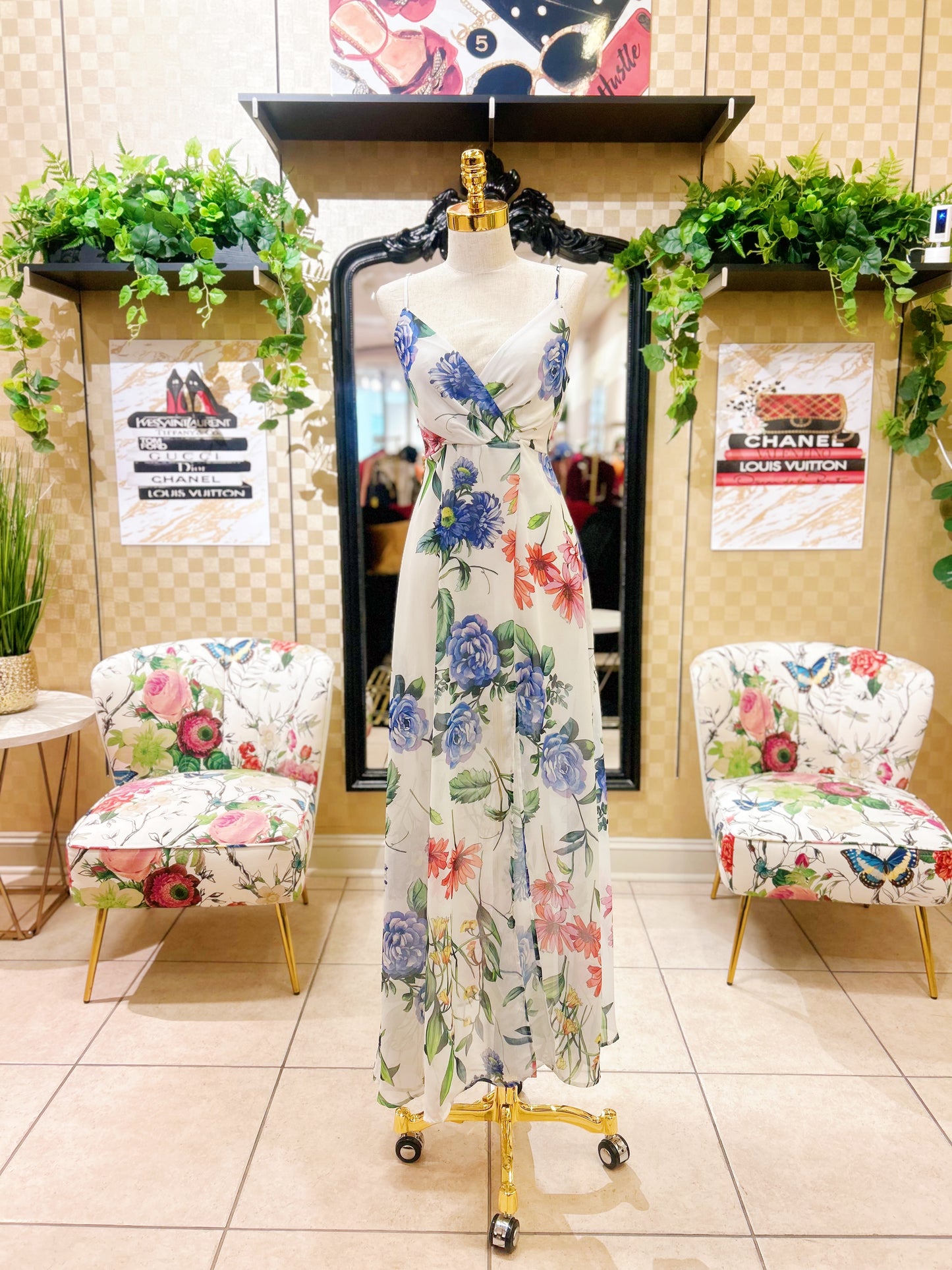White Floral Dress