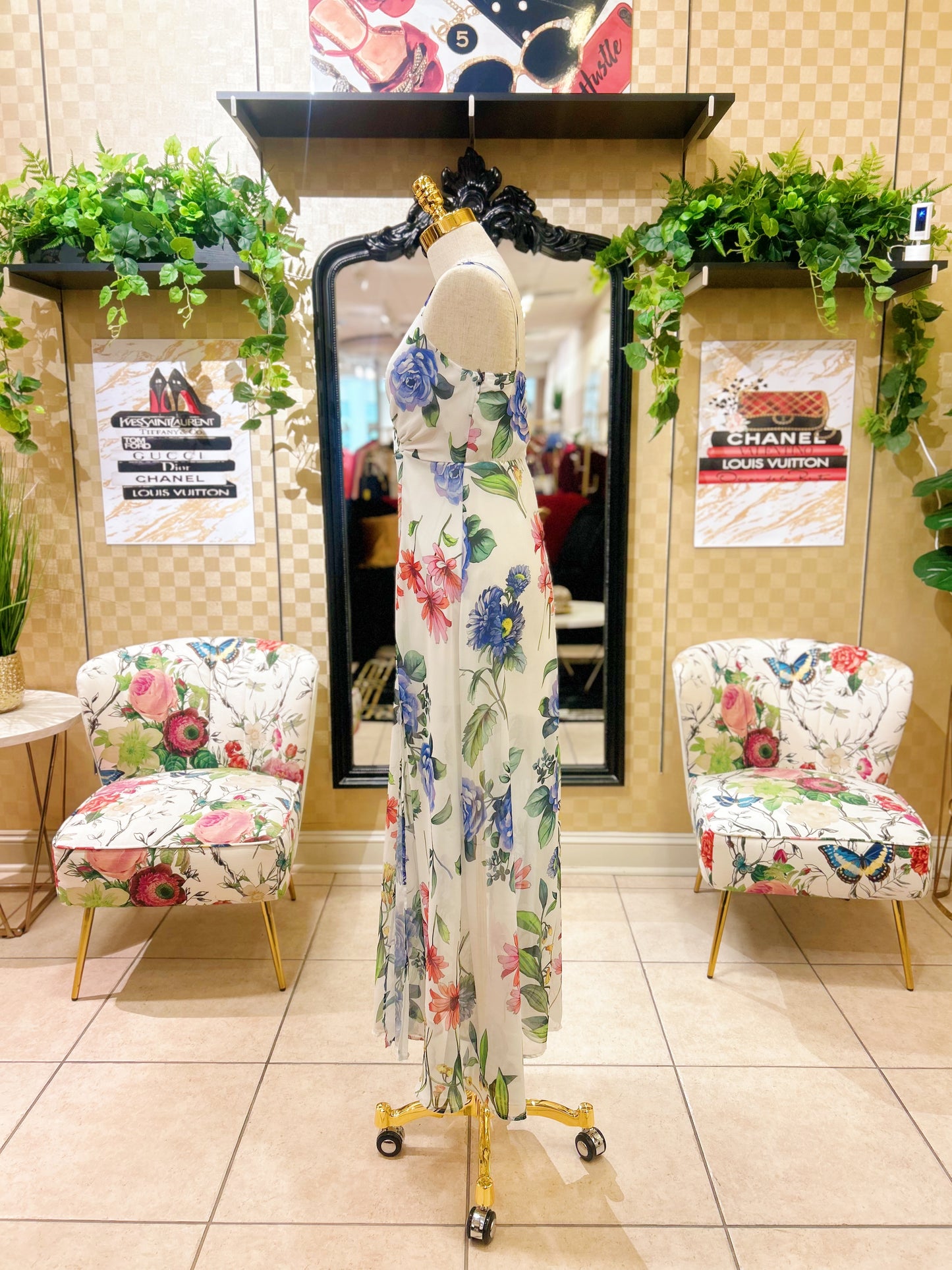 White Floral Dress