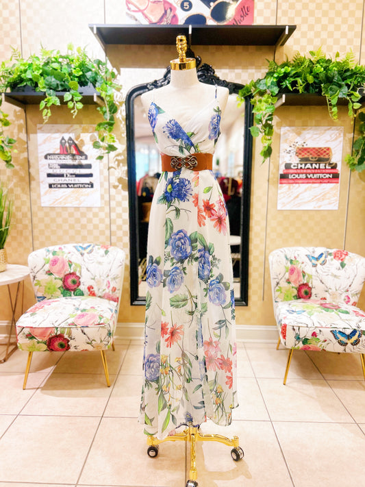 White Floral Dress