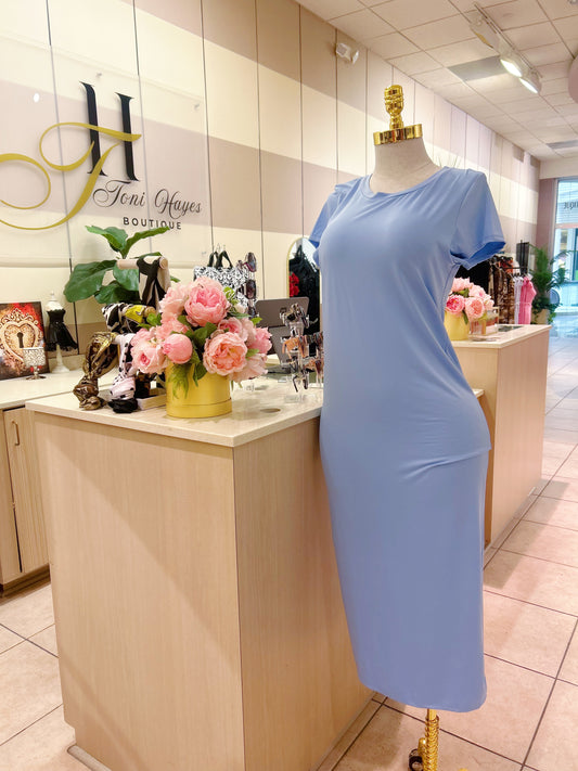 T-Shirt Dress (Light Blue)