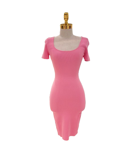Pink bodycon dress