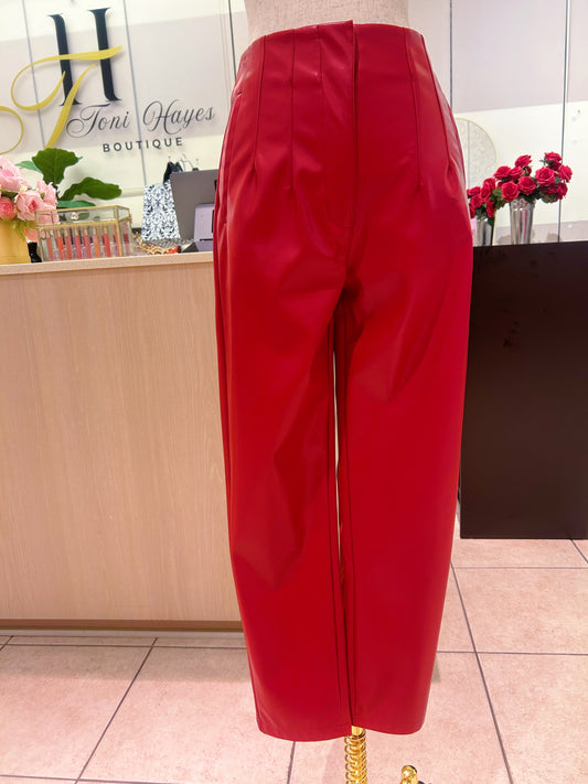 Red Leather Pants