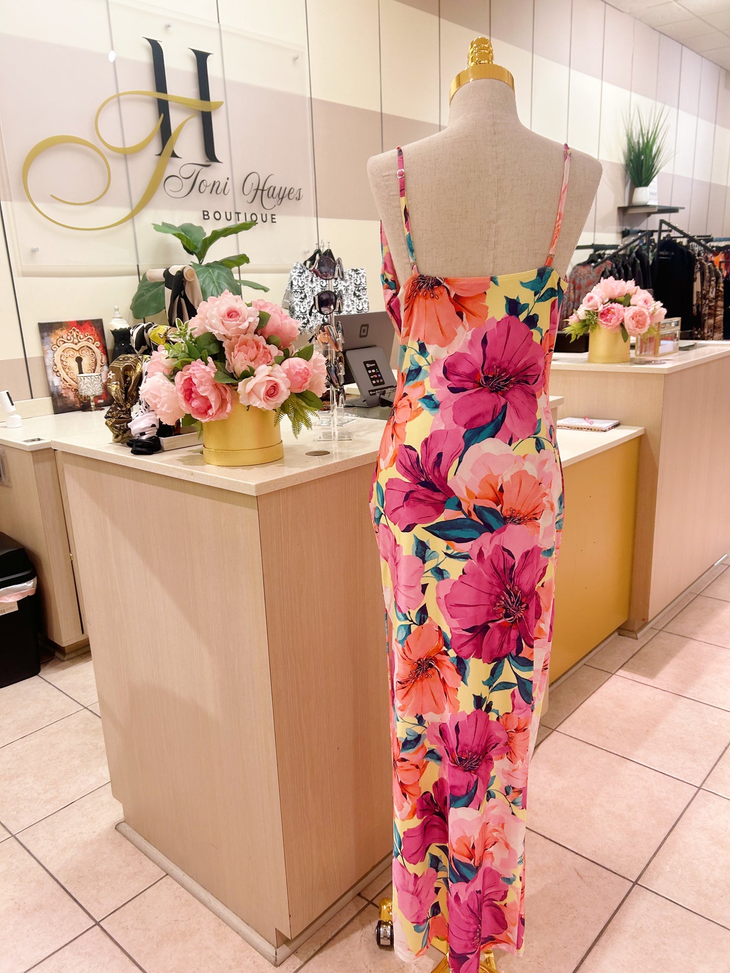 Pink Floral Dress