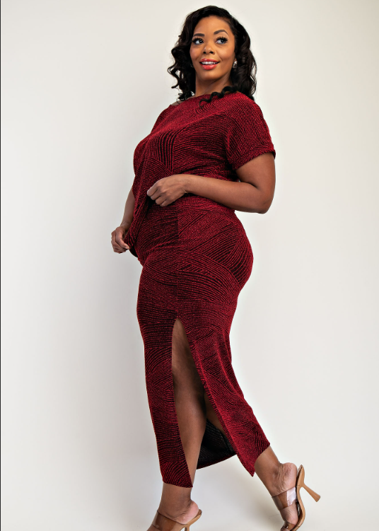 Red Shimmer 2pc Set